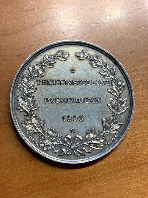 Inde néerlandaise. Medal 1893 - Medal Tentoonstelling te, Postzegels en Munten, Munten en Bankbiljetten | Toebehoren