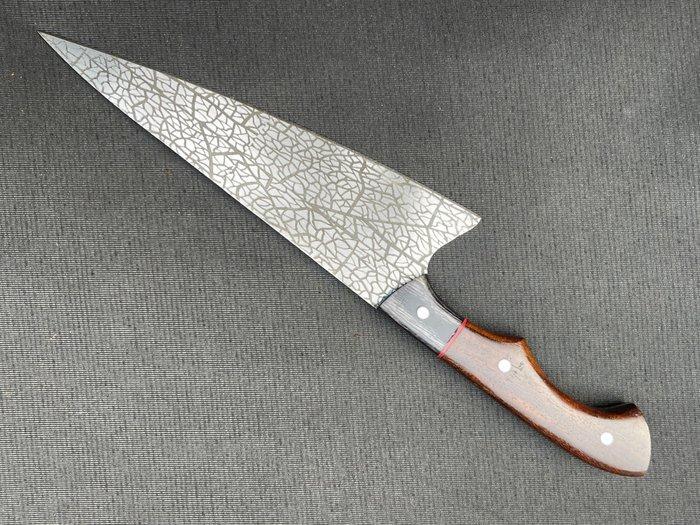 Keukenmes - R176 - Staal, Messing, Hout - Spanje - chefs, Antiquités & Art, Antiquités | Ustensiles de cuisine