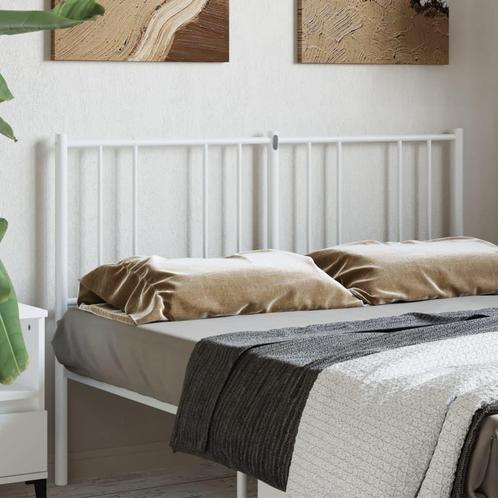 vidaXL Tête de lit métal blanc 120 cm, Huis en Inrichting, Slaapkamer | Bedden, Verzenden