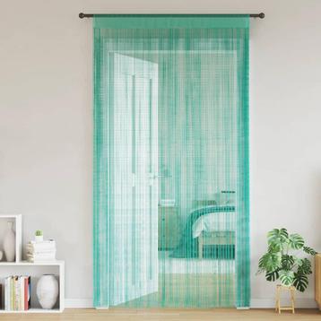 vidaXL Koordgordijnen 2 st turkoois 140x250 cm, Maison & Meubles, Verzenden