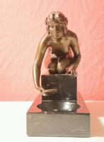 Beeld, donna nuda - 12.5 cm - Brons - 1930, Antiek en Kunst