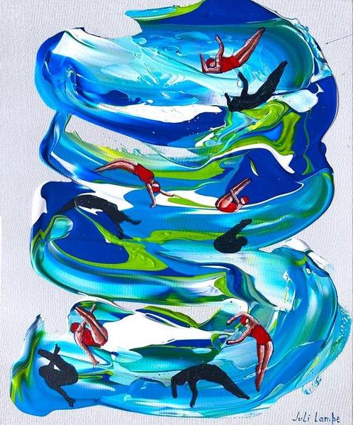 Juli Lamle (XX) - Untitled, Antiek en Kunst, Kunst | Schilderijen | Modern