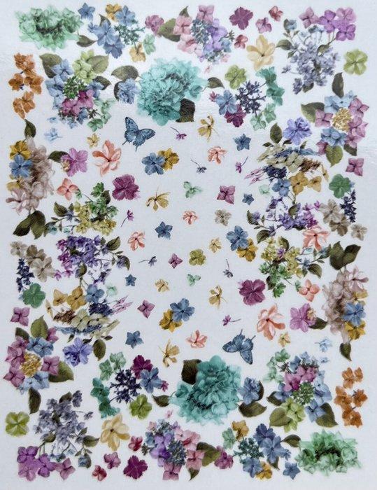 Katoenen tafellaken voor 12 personen met hortensia en, Antiquités & Art, Antiquités | Meubles | Tables