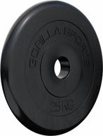 Gorilla Sports Halterschijf - 25 kg - Gietijzer - Rubber - 3, Verzenden, Nieuw