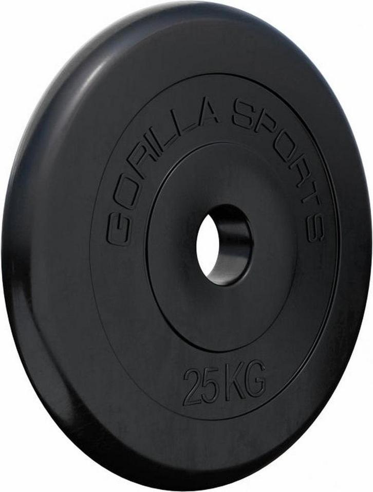 Gorilla Sports Halterschijf - 25 kg - Gietijzer - Rubber - 3, Huis en Inrichting, Overige Huis en Inrichting, Verzenden