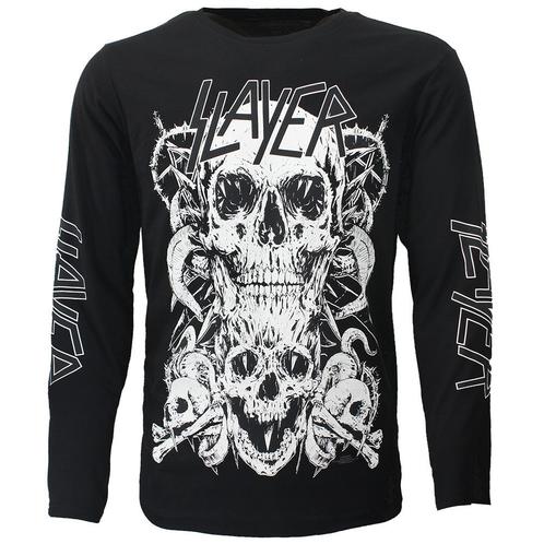 Slayer Pile Of Skulls Longsleeve T-Shirt - Officiële, Kleding | Heren, T-shirts