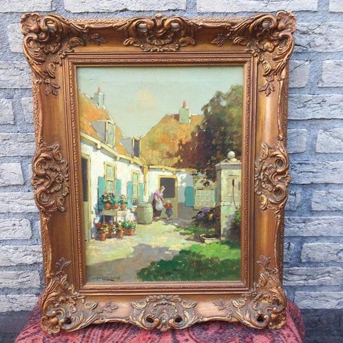 Jan Knikker Junior ( 1911-1990 ) - Hofje van Loo, Antiek en Kunst, Kunst | Schilderijen | Klassiek