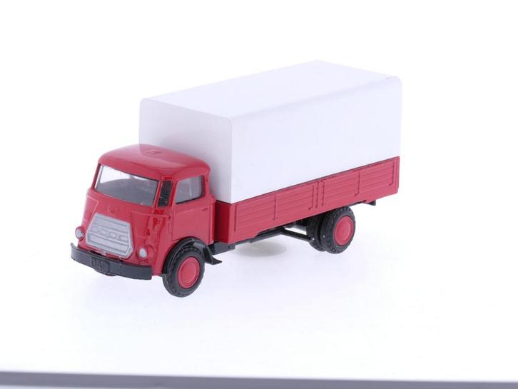 Schaal 1:50 Lion Car Nr. 23. DAF vrachtauto met huif , ze..., Hobby en Vrije tijd, Modelauto's | 1:50, Zo goed als nieuw, Ophalen of Verzenden