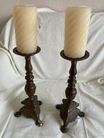 Kandelaar Stel antieke pricket pen kandelaars (zgn., Antiek en Kunst