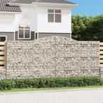 vidaXL Schanskorven 2 st gewelfd 400x50x180/200 cm ijzer, Tuin en Terras, Verzenden, Nieuw