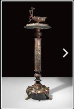 Islamique Bronze rare support de lampe en bronze seldjoukide