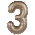 3 Jaar Cijfer Ballon Goud 86cm, Hobby en Vrije tijd, Feestartikelen, Verzenden, Nieuw