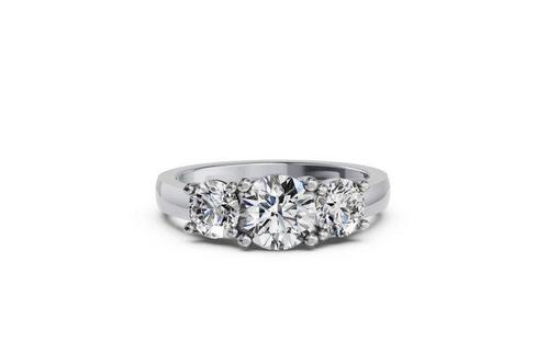 Zonder Minimumprijs - Ring - 14 karaat Witgoud - 2.08ct. tw., Handtassen en Accessoires, Ringen