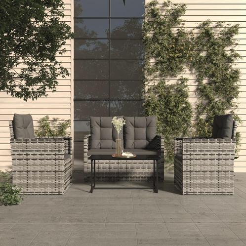 vidaXL Mobilier dextérieur 4 pcs avec coussins Résine, Jardin & Terrasse, Ensembles de jardin, Neuf, Envoi