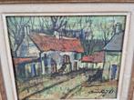 Quintin XXe - Ruelle de village, Antiek en Kunst, Kunst | Schilderijen | Klassiek