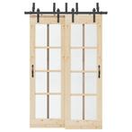vidaXL Doos met onderdelen voor schuifdeur 152,5 cm staal, Doe-het-zelf en Bouw, Hang- en Sluitwerk, Verzenden, Nieuw