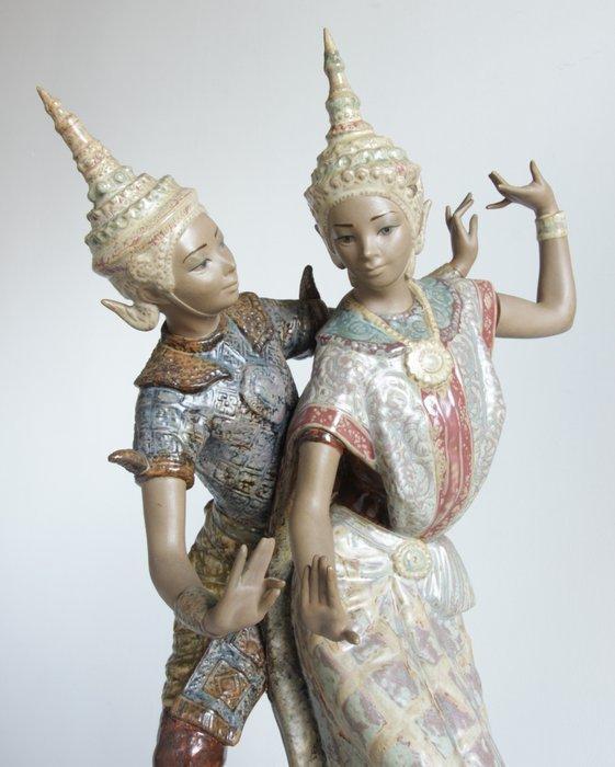 Lladró - Figurine - Thai Couple - 51cm - Porcelaine, Antiek en Kunst, Antiek | Glaswerk en Kristal