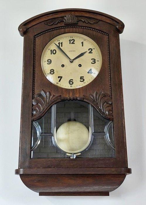 Horloge murale - Junghans - Art déco - Chêne - 1933, Antiek en Kunst, Kunst | Designobjecten