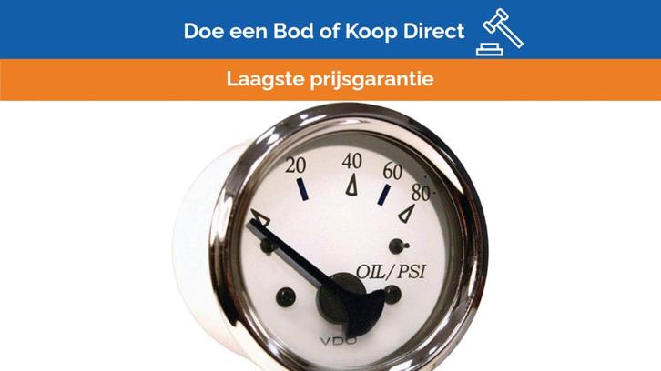 Bieden: Seachoice VDO engine oil pressure gauge, Watersport en Boten, Bootonderdelen, Ophalen of Verzenden