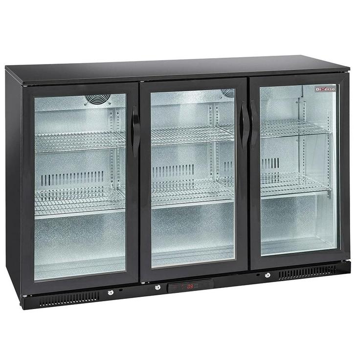 Barkoelkast | BACK BAR | 320L | Zwart | +1°C/+10°C |, Zakelijke goederen, Horeca | Keukenapparatuur, Nieuw in verpakking, Verzenden