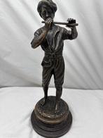 Lancini - sculptuur, Giovane flautista - 49 cm - Brons -