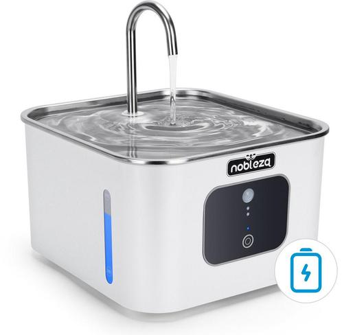 Nobleza Drinkfontein voor Kat - 4L - Sensor - RVS Kattenfont, Dieren en Toebehoren, Overige Dieren-accessoires, Verzenden