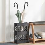 vidaXL Opslaghaak & Rek Zwart 28 x 12 x 41 cm Staal, Huis en Inrichting, Woonaccessoires | Paraplubakken, Verzenden, Nieuw