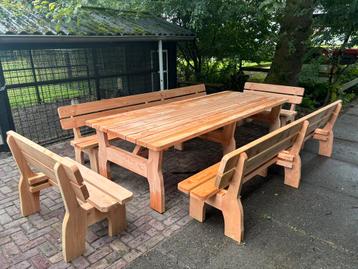 ACTIE (20 % korting) Douglas Houten Tuintafel / tuinbank beschikbaar voor biedingen