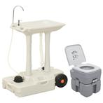 vidaXL Campingtoilet en wasbak set draagbaar, Caravans en Kamperen, Kampeeraccessoires, Verzenden, Nieuw