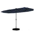 2dekans | Coast 400 x 200 cm Dubbele Tuinparasol Donkerblauw, Tuin en Terras, Ophalen of Verzenden, Nieuw