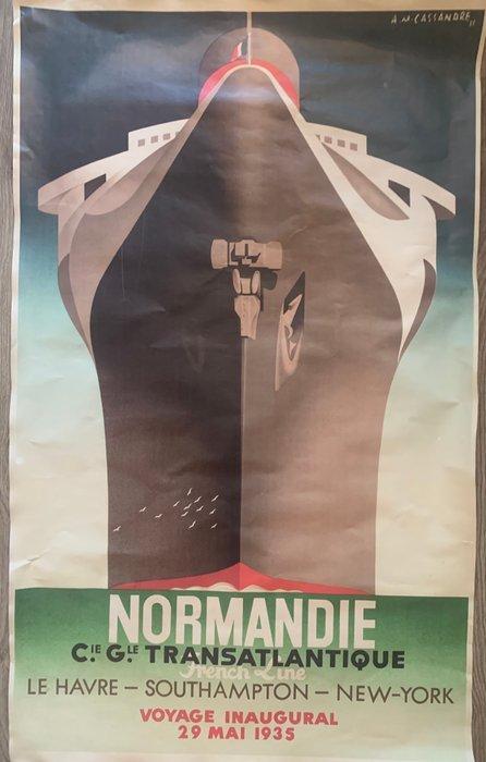A.M. Cassandre - Normandie Transatlantique, Antiek en Kunst, Kunst | Tekeningen en Fotografie