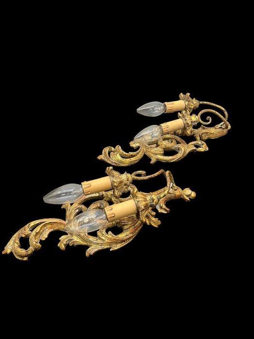 Wandkandelaar (2) - Hout, Antiek en Kunst, Curiosa en Brocante