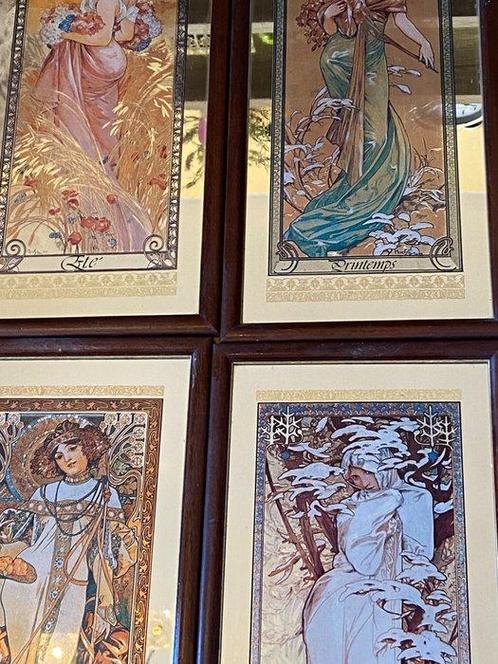 The Four Seasons Designed by Alphonse Mucha (After) -, Antiek en Kunst, Curiosa en Brocante