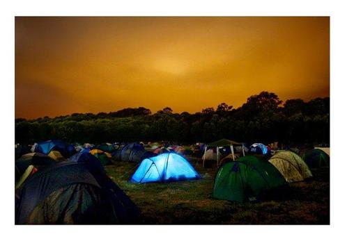 Andre Lichtenberg - Blue Tent, Antiek en Kunst, Kunst | Schilderijen | Modern