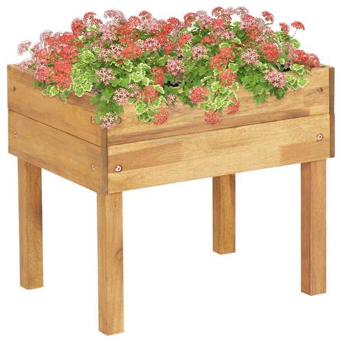 vidaXL Plantenbak verhoogd 50x40x45 cm massief acaciahout, Jardin & Terrasse, Pots de fleurs, Envoi