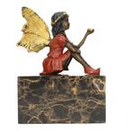 Beeldje - Fee / Engel - Brons, Marmer