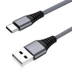 Nylon USB Type-C Kabel - USB Type-C naar USB-A kabel - 0.25m, Telecommunicatie, Mobiele telefoons | Toebehoren en Onderdelen, Nieuw