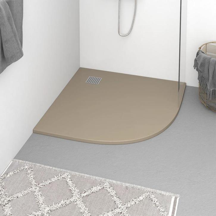 vidaXL Douchebak 90x90 cm SMC bruin, Doe-het-zelf en Bouw, Sanitair, Nieuw, Verzenden