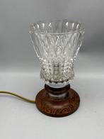 Lamp - Glas, Hout - Mid-Century tafellamp