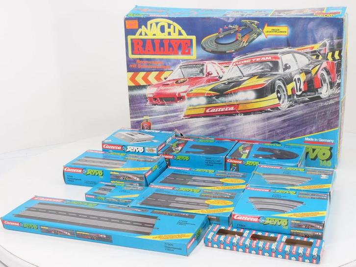 Carrera Servo 140 75350 Racebaan Nacht Rally met uitbreid..., Hobby en Vrije tijd, Modelauto's | Overige schalen, Gebruikt, Ophalen of Verzenden
