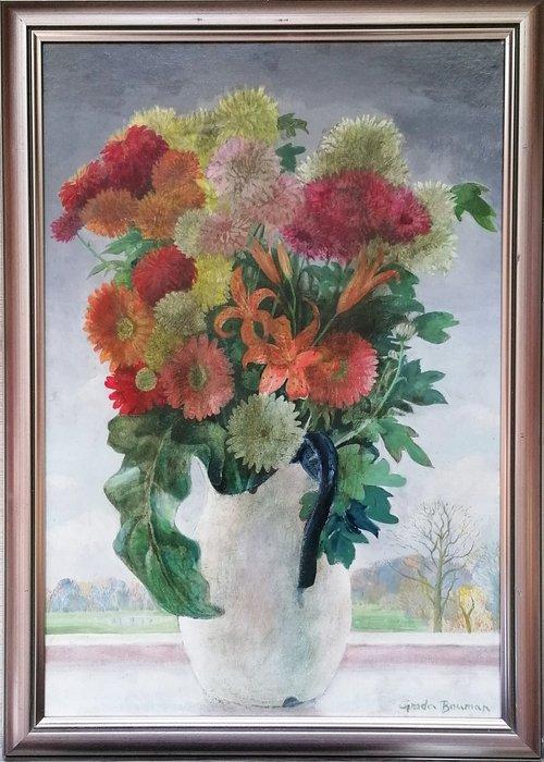 Grada Henrica Bouman(1929-2019) - Een bont stilleven, Antiek en Kunst, Kunst | Schilderijen | Klassiek