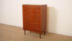 Vintage Deense ladekast | Teak | 6 lades | 104 cm, Huis en Inrichting, Ophalen of Verzenden, Nieuw