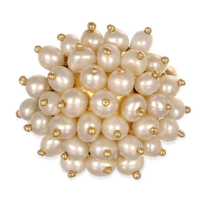 Ring - 18 karaat Geel goud - Parel, Bijoux, Sacs & Beauté, Bagues