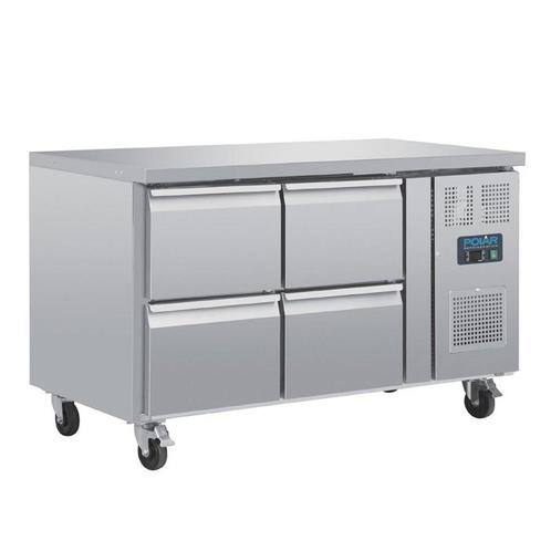 Polar U-serie geventileerde gekoelde GN werkbank met 4 laden, Zakelijke goederen, Horeca | Keukenapparatuur, Koelen en Vriezen