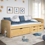 vidaXL Slaapbank met 5 lades IRUN 90x200 cm massief, Huis en Inrichting, Slaapkamer | Bedden, Verzenden, Nieuw
