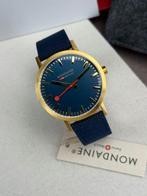 Mondaine - Classic Blue - Sans Prix de Réserve -, Handtassen en Accessoires, Horloges | Heren, Nieuw