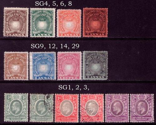 Oost-Afrika en Uganda Beschermingsgebieden 1894/1904 -, Postzegels en Munten, Postzegels | Europa | UK