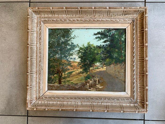 André Zigrand (1921) - Chemin de Provence, Antiquités & Art, Art | Peinture | Classique