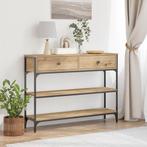 vidaXL Console Tafel Ambachtelijk Eiken 100x25x75 cm Bewerkt, Verzenden, Nieuw
