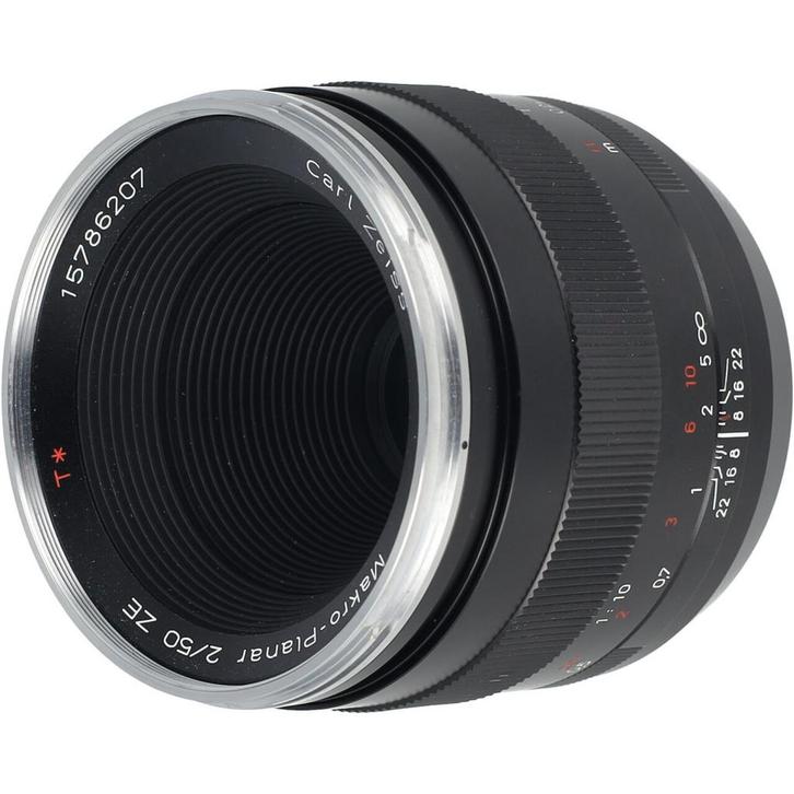 Carl Zeiss 50mm F/2 Makro Planar T* ZE Canon | Tweedehands, Audio, Tv en Foto, Foto | Lenzen en Objectieven, Zo goed als nieuw